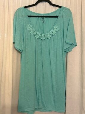 Just My Size Teal Tunic Top